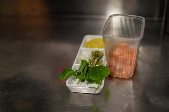 exquisite food prepared by a chef in a restaurant kitchen