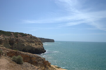 Cliffs and ocean view at Carvoeiro