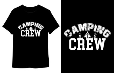 Fototapeta premium Camping Crew T-shirt Designs.