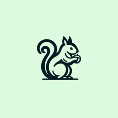 squirrel logo icon concept design
