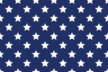 Seamless vector isolated pattern abstract white stars like grid on blue Perfect print children's fabrics Bed linen Wrapping paper Typography design Tablecloths Scrapbooking Cardmaking Baby USA color