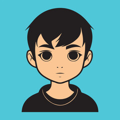 child with a smile cute boy face vector design
