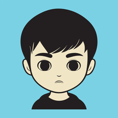 child with a smile cute boy face vector design