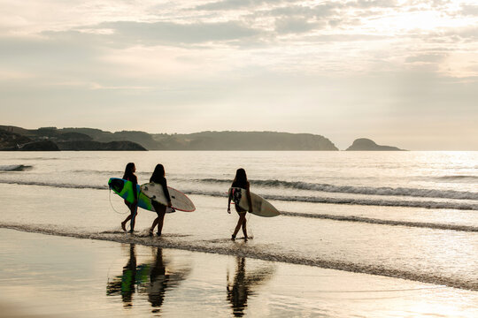 Entering the Surf at Dawn