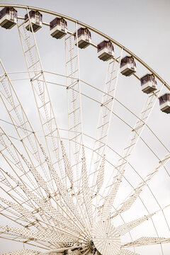 A ferris wheel in the sky.