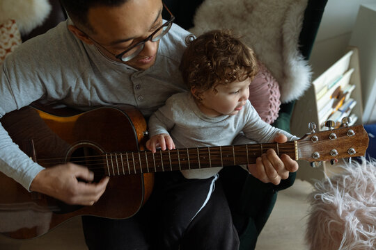 Tender moment of musical bonding