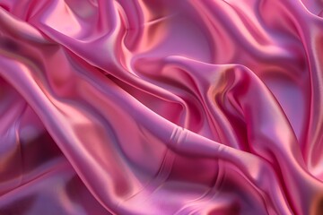 Obraz premium Glamorous pink Silk Material - Rich and Smooth Genuine Silk Textile Background