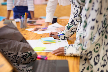 Office Workspace with businessPeople Working