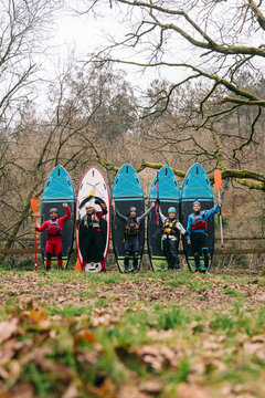 Paddleboarders Ready for Adventure