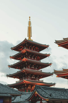 Japanese Temple at dusk