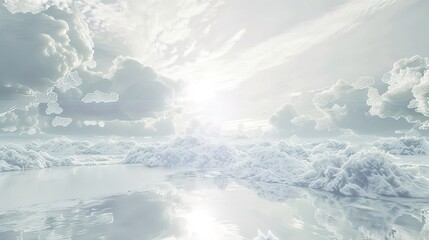 White Fractal Horizon 8K Transparent Photoreal

