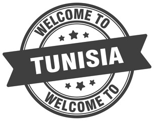Welcome to Tunisia stamp. Tunisia round sign