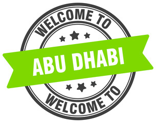 Welcome to Abu Dhabi stamp. Abu Dhabi round sign
