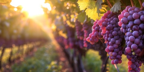 Sunset over a picturesque vineyard: Photo by Digital Part. Concept Outdoor Photoshoot, Colors of...