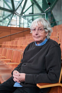 Portrait of octogenarian transgender woman