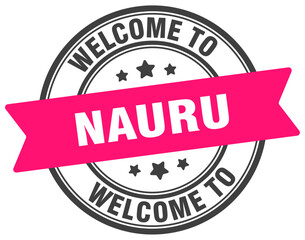 Welcome to Nauru stamp. Nauru round sign