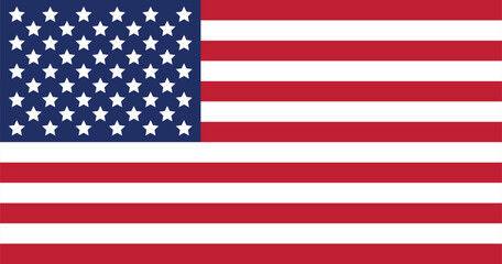 United States Flag USA flag flat style Symbol of America Red White blue Stripes and stars