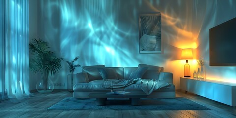 Creating a Cozy Lofi Living Room Setting with Virtual Backgrounds for a Relaxing Atmosphere....
