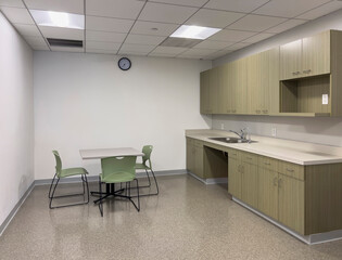 Empty business Office kitchen with nobody