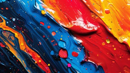 Vibrant Close-Up of a Colorful Painting