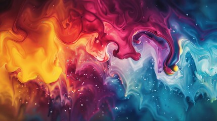 Obraz premium Vibrant Abstract Painting With Diverse Colors and Shapes