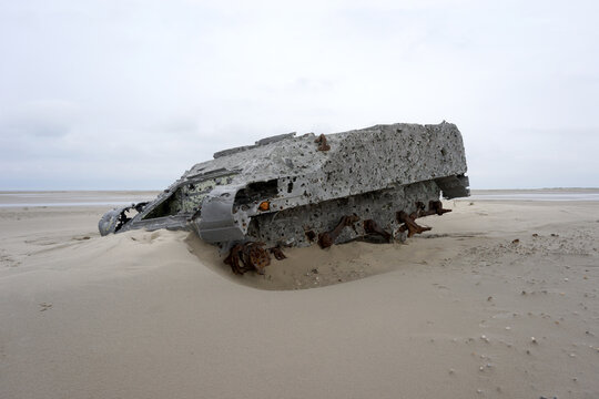 Armored vehicle filled with bullet holes