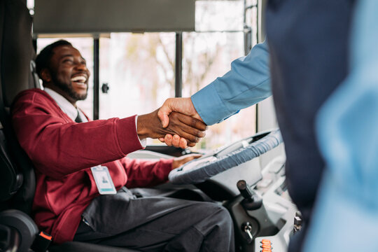 Happy bus driver