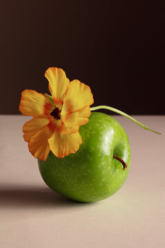 Apple and flower