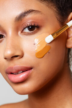 Different shades of makeup base color