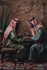 Strategic Chess Match Between Saudi Players
