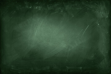 Chalk rubbed out on green chalkboard background