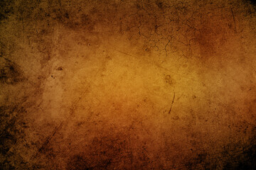 Orange yellow textured grunge concrete wall background