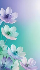 abstract background of transparent flowers