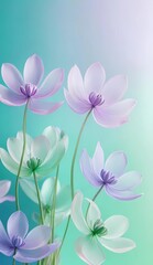 Obraz premium abstract background of transparent flowers