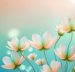 abstract background of transparent flowers