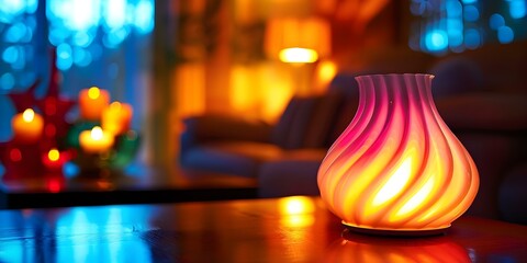 Using Light Therapy Lamps to Regulate Sleep and Improve Health. Concept Sleep Regulation, Health Benefits, Light Therapy Lamps, Circadian Rhythm, Wellness Strategy