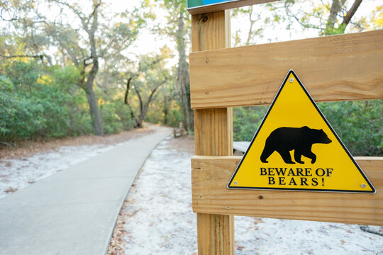 Beware of Bears Sign on Nature Trail