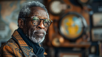 Close-up portrait of an older man with glasses, gray hair, and a beard looking directly at the camera