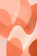 Abstract composition of peach and white overlapping shapes creating a smooth, flowing design on a light background. ideal for backgrounds, modern art, and design projects.