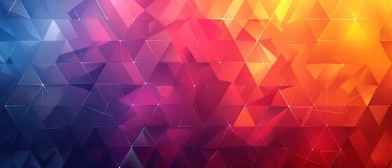 Abstract retro pattern of geometric shapes. Colorful gradient mosaic backdrop. Geometric hipster triangular background, vector.