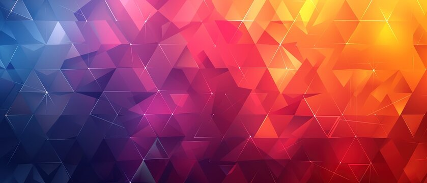 Abstract retro pattern of geometric shapes. Colorful gradient mosaic backdrop. Geometric hipster triangular background, vector.