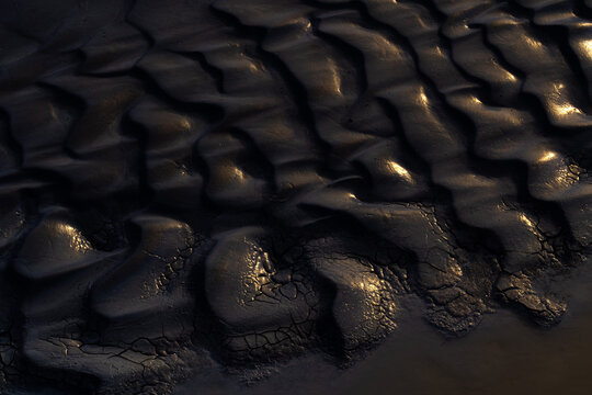 Cracks in Mud in New Mexico, United States