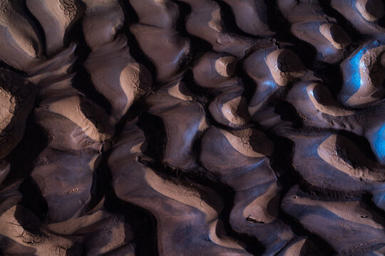 Cracks in Mud in New Mexico, United States