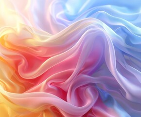 Obraz premium Colorful Background With Flowing Fabric