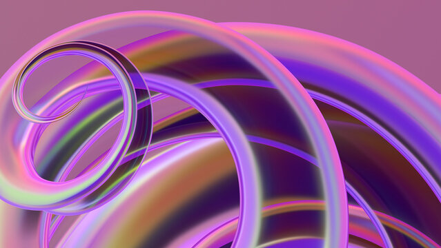 Transparent spiral in bright lights.