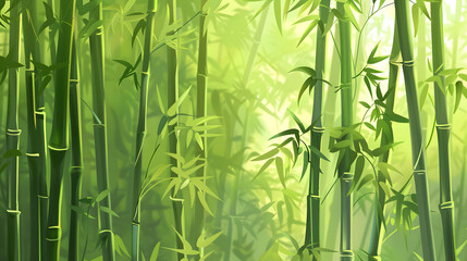 Einfacher Japanischer Bambus Hintergrund, Asiatischer Bambus Hintergrund, Chinesischer Bambus Hintergrund, Bambus Illustration