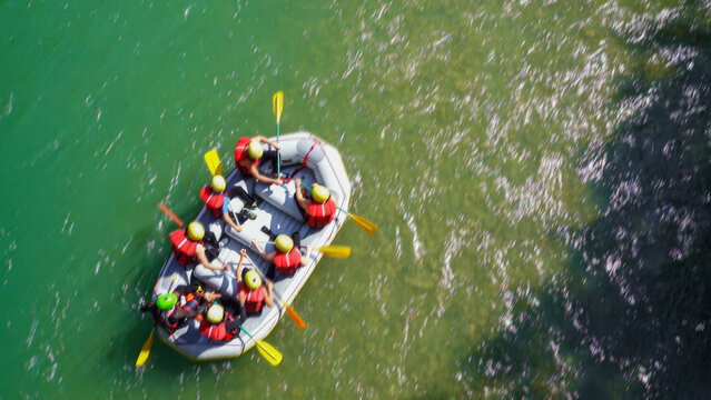 Rafting in motion