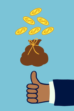 Money Bag Thumbs Up