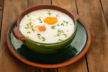 Changua is a typical breakfast from Bogota, the capital of Colombia