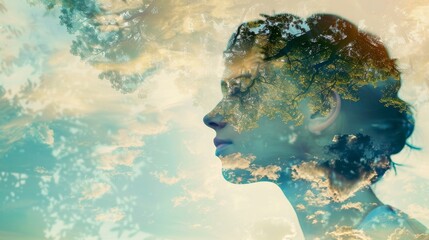Mesmerizing double exposure evoking tranquility